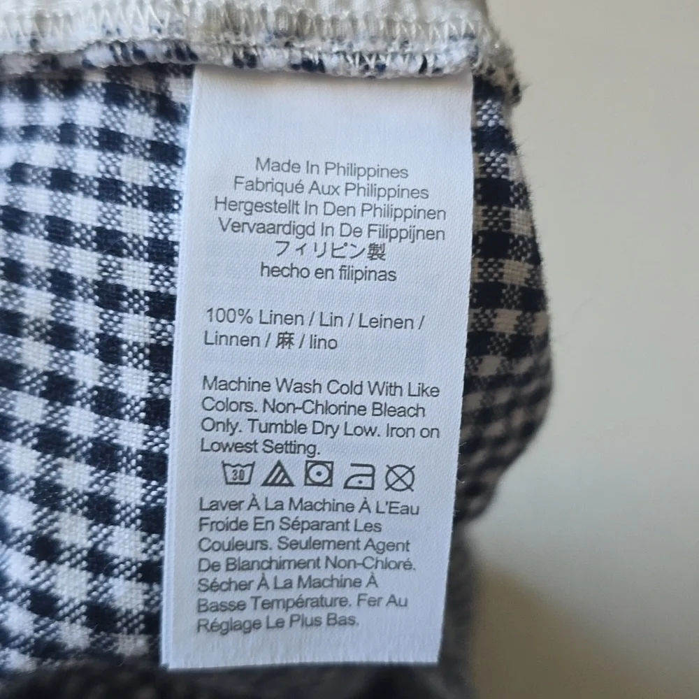 Crewcuts Girl's Checkered Shorts 100% Linen size 10
